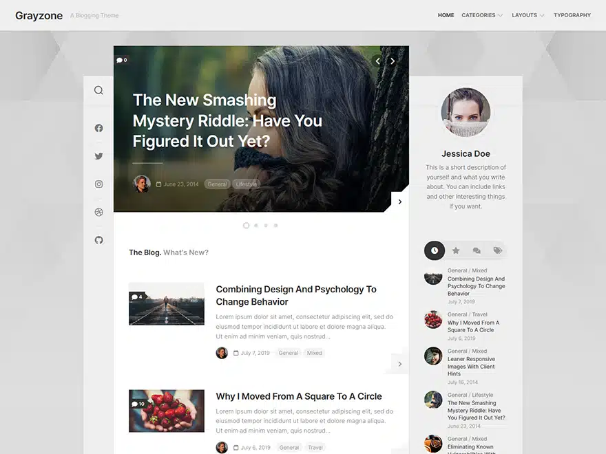 Grayzone WordPress theme Grayzone WordPress theme
